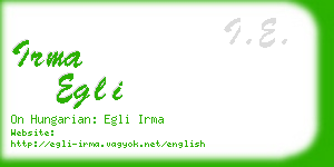 irma egli business card